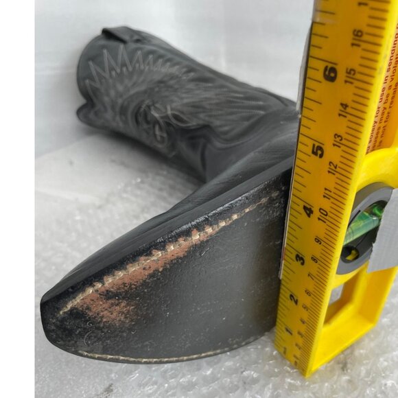 Canada West Black Buffalo Leather Western Cowboy Boots Indian Chief Men's 9.5 EE - Picture 14 of 16